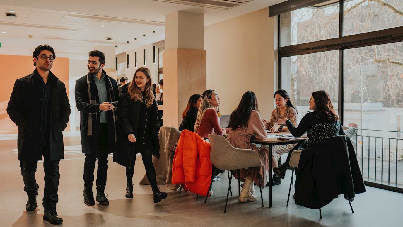 Students in Stewart House. 